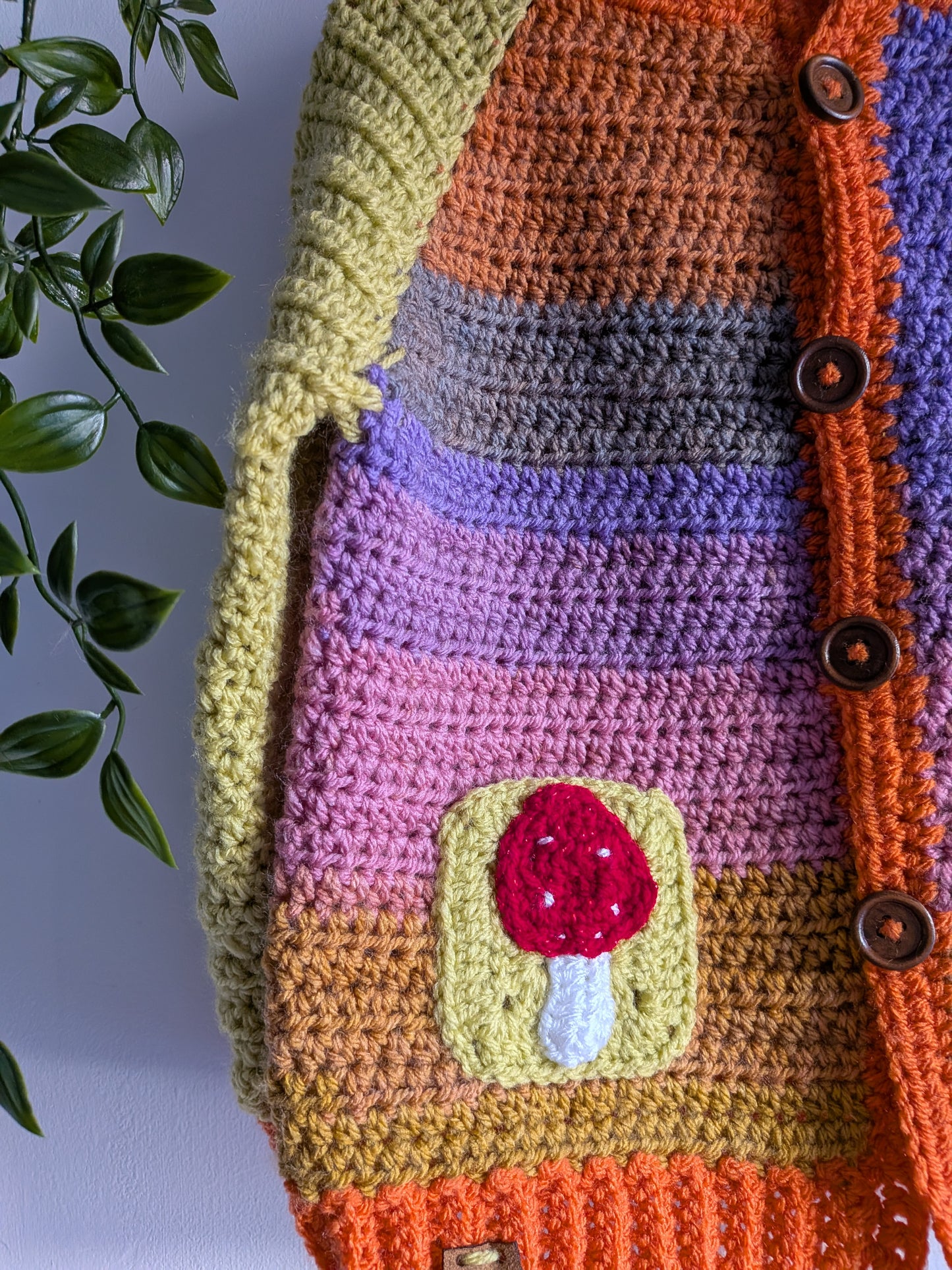 2-4y Crochet Cardigan with Pockets