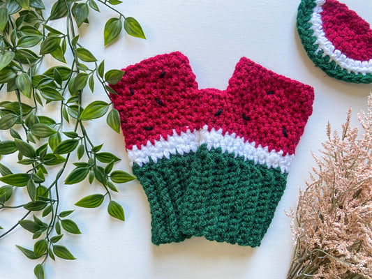 Watermelon Fingerless Gloves